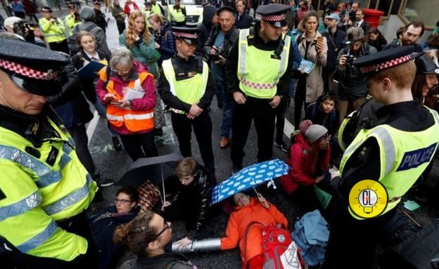 climate change activists protest in london