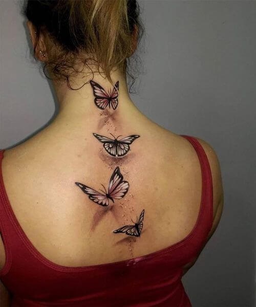beatiful butterfly 3D tattoos