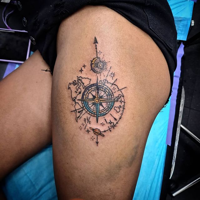 beautiful compass tattoo ideas