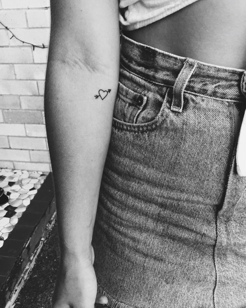 most beautiful heart and arrow tattoos