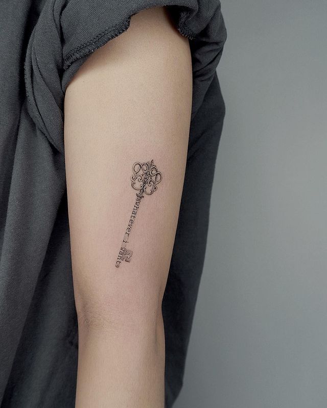 meaningful key tattoo 1