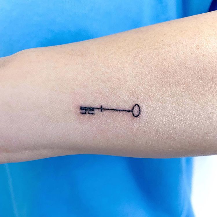 simplest key tattoo cutest ink