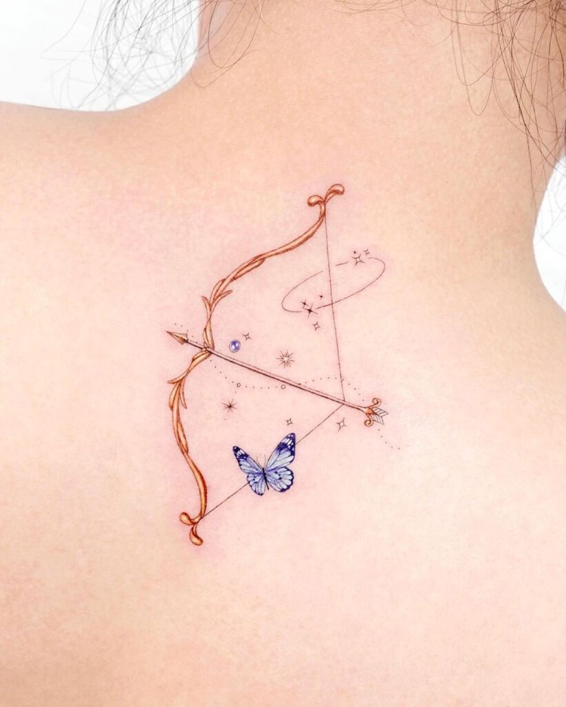 arrow and bow tattoo idea