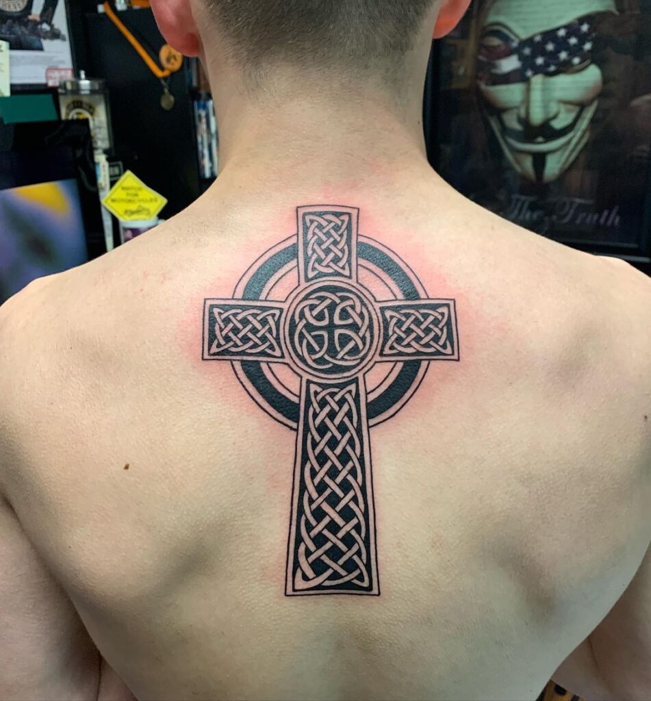 full sized back celtic tattoo