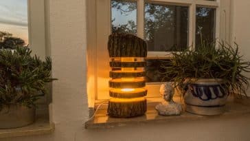 make your own diy wood log christmas lamp for your winter home